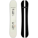 Whitespace AMF Park Twin Snowboard 2023 - A black snowboard with a white stripe down the middle and a marbled pattern on the top sheet.