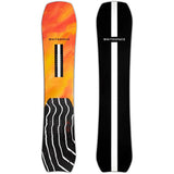 Whitespace Powder - A snowboard with a black base and white stripes on top, featuring a red logo in the center.