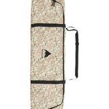 Burton Space Sack Snowboard Bag 2025 - A tan snowboard bag with a black strap and zipper, featuring a small black logo on the front.