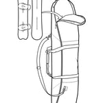 Burton - Space Sack Snowboard Bag 2025 is shown in a dark gray color with a zippered opening and handle on top.