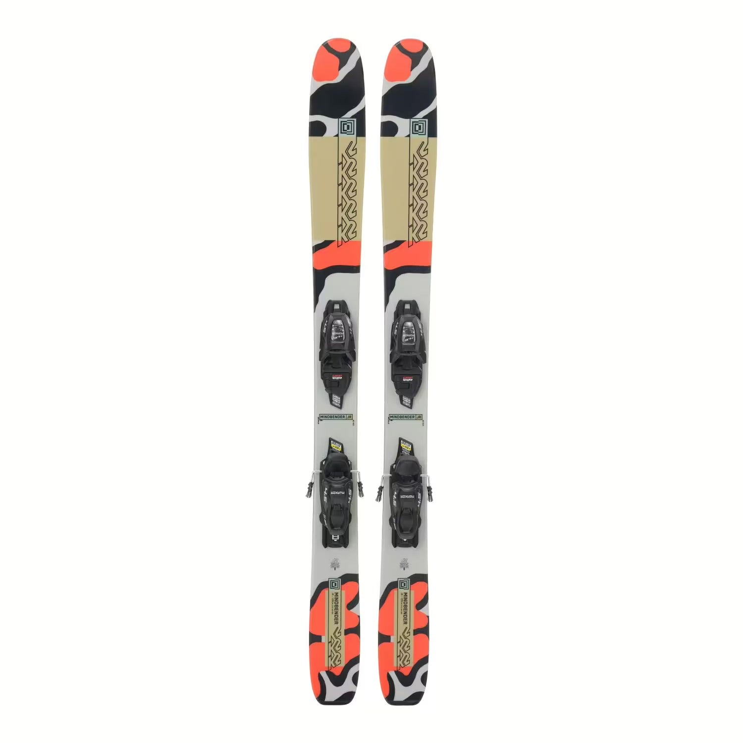 K2 Mindbender Junior skis with FDT 4.