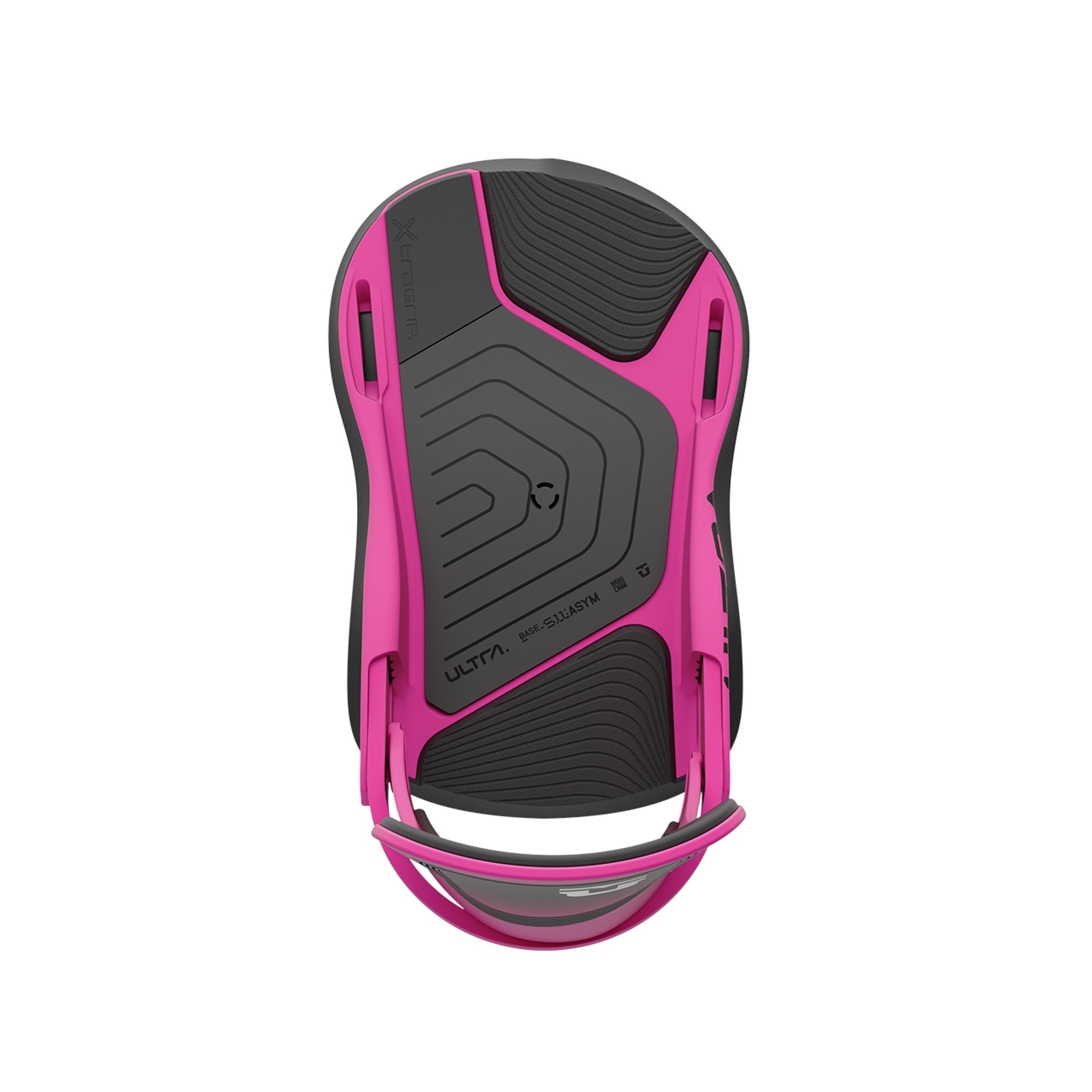 Union Women's Ultra Snowboard Binding - 2025 binding with a predominantly black base and pink accents on the straps.
