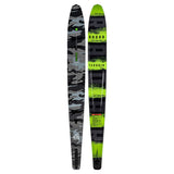 Radar Terrain Slalom Ski With Prime Boot & ARTP Bindings - A black and gray camouflage ski with a green logo on top.