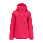 Obermeyer Women's Glade Insulated Jacket 2025 - A bright pink jacket with a hood, zippered pockets and adjustable cuffs.