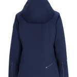 Obermeyer Women's Glade Insulated Jacket 2025 - A navy blue jacket with a hood, featuring a zippered front and two side pockets.