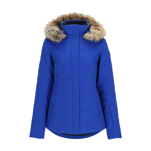 Obermeyer Women's Tuscany II Insulated Jacket With fur hood 2025 - Stellar, Cobalt Blue - Front