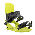 Union Strata Snowboard Bindings 2025 - A pair of black snowboard bindings with a sleek, modern design.