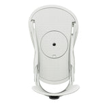 Union Strata Snowboard Bindings 2025 - A white snowboard binding with a textured top surface and black circular logo in the center.