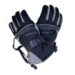 Treviso Blaze Gloves 2020 - A pair of black gloves with gray accents, featuring a strap and buckle on the wrist.