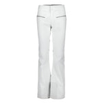 Obermeyer BLISS INS PANT TALL Women's 2022 - White snow pants with gray accents and a button fly.