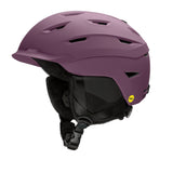 Smith Liberty MIPS Helmet 2023 - A matte black helmet with a white logo on the front and ventilation holes along the top.