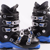 Salomon X Access 80 Wide Ski Boots 2022 - Black ski boots with silver buckles and blue accents on the sides.