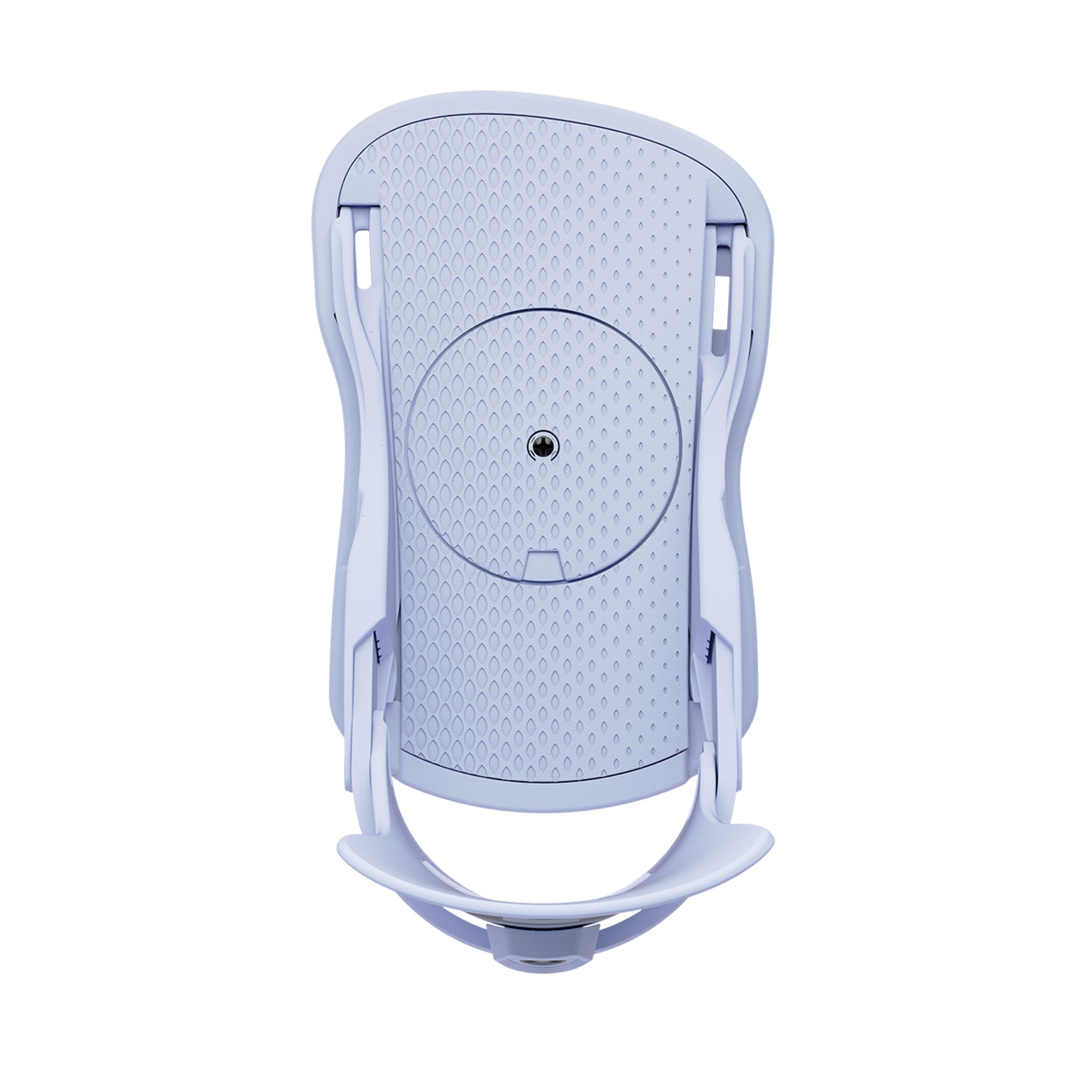 Union Women's Legacy Snowboard Bindings - A white snowboard binding with a textured pattern on the baseplate and straps, set against a light gray background.