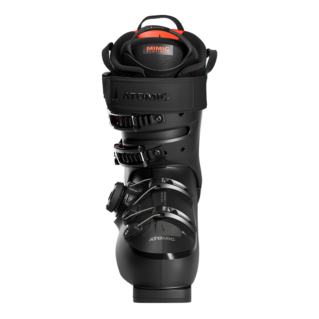 Atomic Hawx Prime 130 S BOA Ski Boots 2026 - Black ski boots with silver buckles and a black strap.