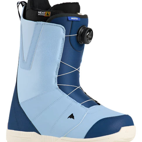 Burton Moto Boa Snowboard Boots 2025 - A pair of snowboard boots with a black strap and buckle on the side.