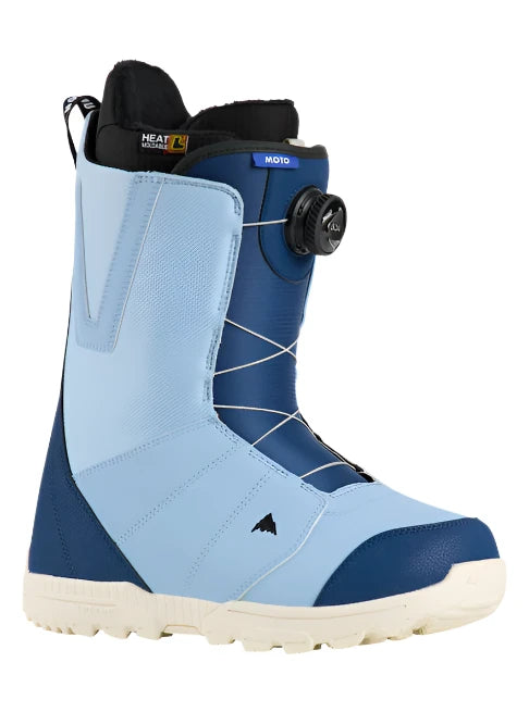 Burton Moto Boa Snowboard Boots 2025 - A pair of snowboard boots with a black strap and buckle on the side.