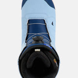 Burton Moto Boa Snowboard Boots 2025 - A pair of snowboard boots with a dark blue upper and black laces.