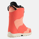 Burton Women's Mint Boa Snowboard Boots 2025 - A pair of snowboard boots with a light green color and black laces.