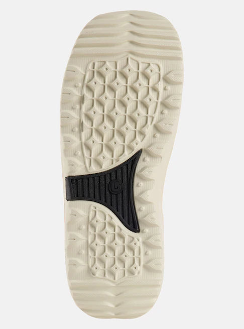 Burton Women's Mint Boa Snowboard Boots 2025 - White snowboard boots with a black boa dial on top.