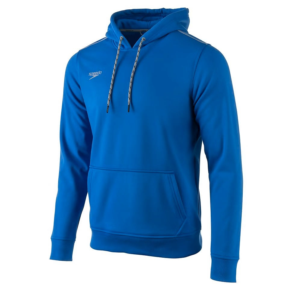 Speedo Long Sleeve Hooded Sweatshirt - A royal blue hoodie with a hood, long sleeves and a kangaroo pocket.