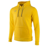 Speedo Long Sleeve Hooded Sweatshirt - A yellow hooded sweatshirt with a drawstring and long sleeves, featuring the brand name "speedo" in white letters on the left chest area.
