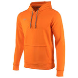 Speedo Long Sleeve Hooded Sweatshirt - A long-sleeved hooded sweatshirt with a kangaroo pocket and drawstring waist, featuring a solid orange color.