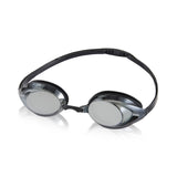 Speedo Vanquisher 2.0 Optical Mirrored Prescription Goggle - A pair of mirrored goggles with a sleek, modern design and a subtle prescription lens.