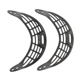 Burton FreedBack 2025 - Black plastic ski binding mounting bracket with two holes at each end, curved shape to fit around a ski boot.