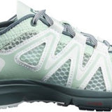 Salomon Women's Crossamphibian Swift 2 Shoes - A pair of women's shoes with a white and grey color scheme, featuring a mesh upper material.