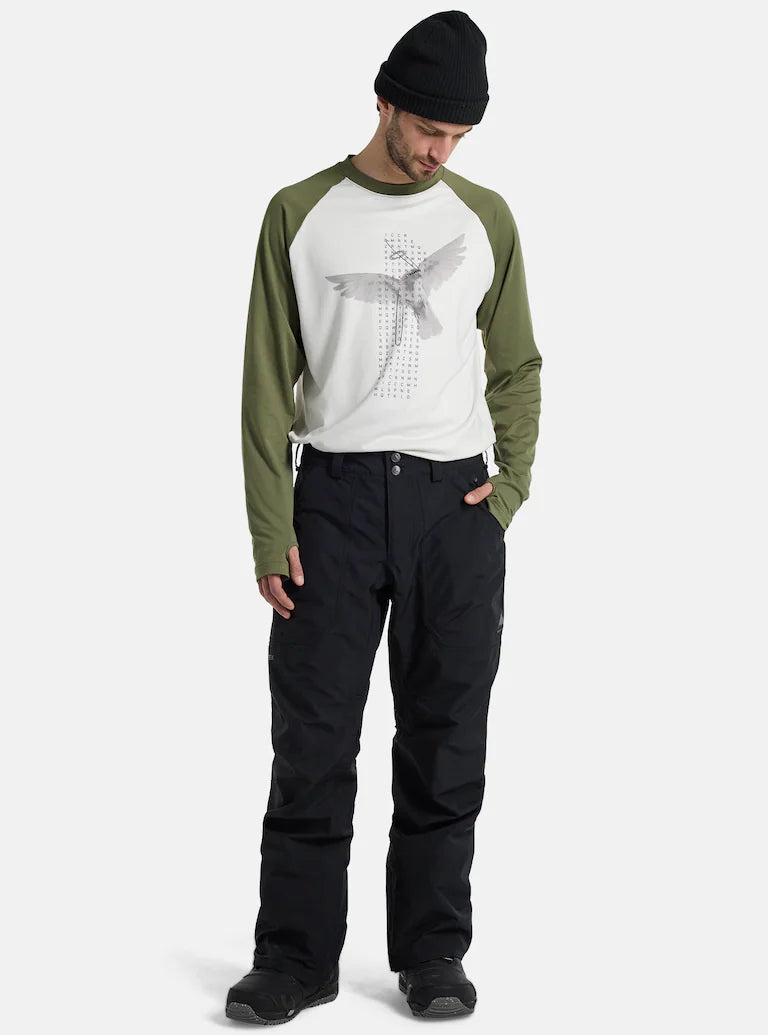 Burton Ballast GORE-TEX 2L Pants 2025 - Dark gray pants with a subtle pattern of thin, darker gray lines on the left leg.