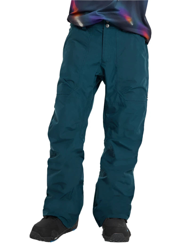 Burton Ballast GORE-TEX 2L Pants 2025 - Dark blue pants with a subtle pattern of thin white stripes on the left leg.