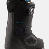 Burton Photon Boa Snowboard Boot 2025 - Black snowboard boots with blue accents and a textured pattern on the side.