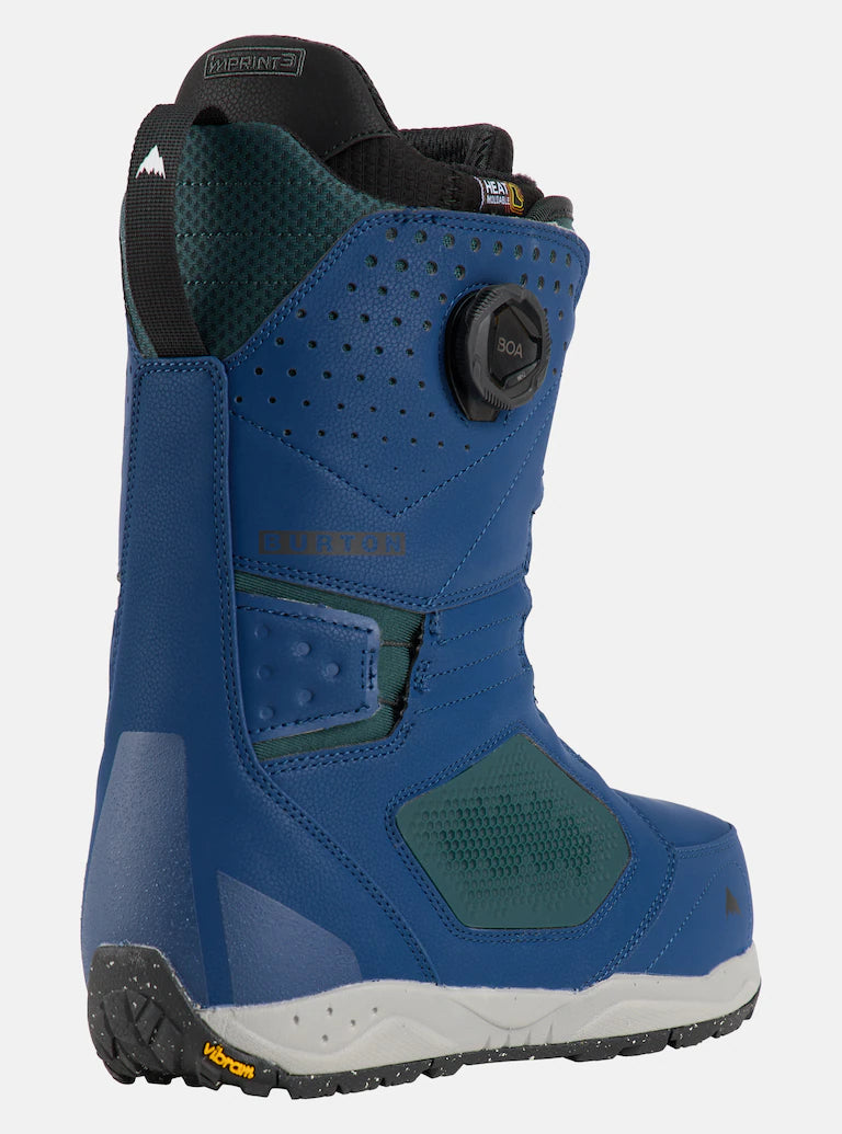 Burton Photon Boa Snowboard Boot 2025 - A blue snowboard boot with a black BOA dial on the side and a white sole.