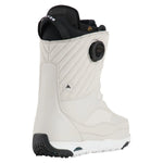 Burton Women's Limelight Boa Snowboard Boot 2025 - A white snowboard boot with a black BOA dial on the side and a small logo featuring a mountain peak in the center of the front.