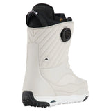 Burton Women's Limelight Boa Snowboard Boot 2025 - A white snowboard boot with a black BOA dial on the side and a small logo featuring a mountain peak in the center of the front.