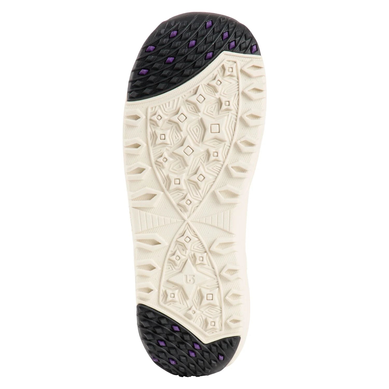 Burton Women's Limelight Boa Snowboard Boot 2025 - White snowboard boot with purple accents and a black sole.