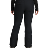 Obermeyer Women's Malta Insulated Pant 2025 - Black snow pants with zippered pockets and adjustable cuffs.