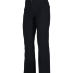 Obermeyer Women's Malta Insulated Pant 2025 - Black snow pants with zippered pockets and adjustable cuffs.