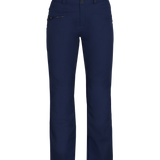 Obermeyer Women's Malta Insulated Pant 2025 - Dark blue insulated ski pants with zippered pockets and a belt loop on the waistband.