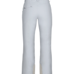 Obermeyer Women's Malta Insulated Pant 2025 - A pair of white snow pants with a zippered pocket on the back.