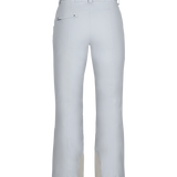 Obermeyer Women's Malta Insulated Pant 2025 - A pair of white snow pants with a zippered pocket on the back.
