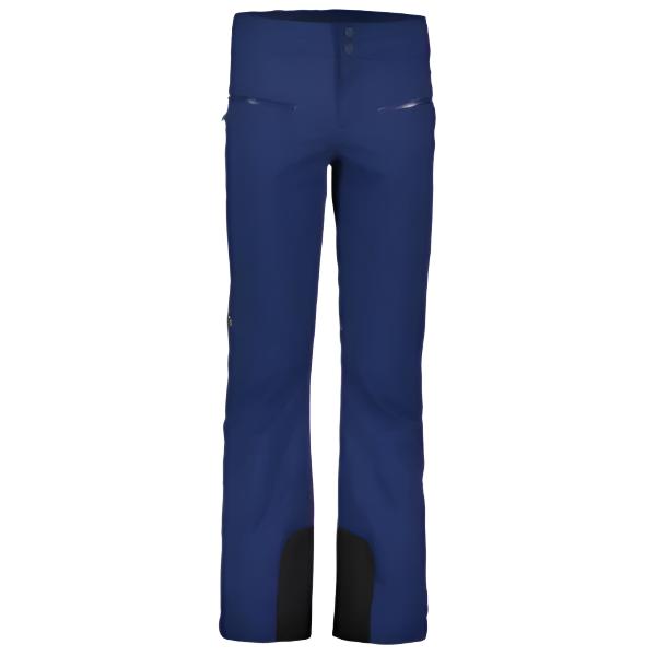 Obermeyer BLISS INS PANT TALL Women's 2022 - Dark blue pants with a subtle pattern of thin white stripes on the left leg.