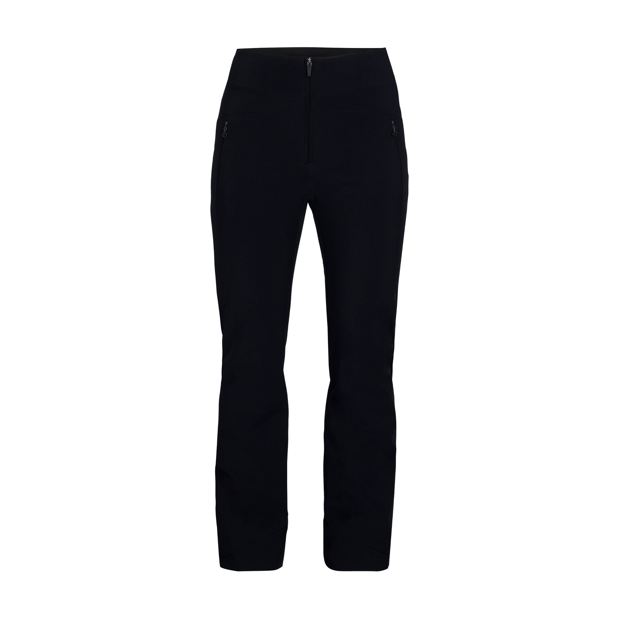 Obermeyer Women's Cloud Nine Insulated Pant 2025 - Black insulated ski pants with zippered pockets and a high waistband.