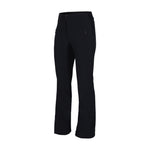 Obermeyer Women's Cloud Nine Insulated Pant 2025 - Black insulated ski pants with a zippered pocket on the right thigh and a small zipper pull.
