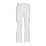 Obermeyer Women's Cloud Nine Insulated Pant 2025 - White insulated ski pants with a zipper fly and two zippered pockets on the sides.