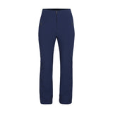 Obermeyer Women's Cloud Nine Insulated Pant 2025 - A pair of navy blue insulated ski pants with zippered pockets and a black zipper on the back.
