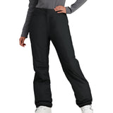 Obermeyer Women's Sugarbush Insulated Pant 2025 - Black insulated ski pants with a subtle snowflake pattern on the left leg.