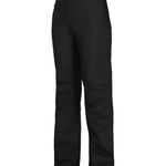 Obermeyer Women's Sugarbush Insulated Pant 2025 - Black insulated ski pants with a subtle pattern of thin white stripes on the lower leg.