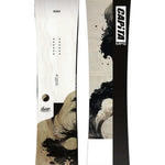 CAPiTA The Navigator Snowboard 2025 - A white snowboard with a black and tan abstract design on its top side.
