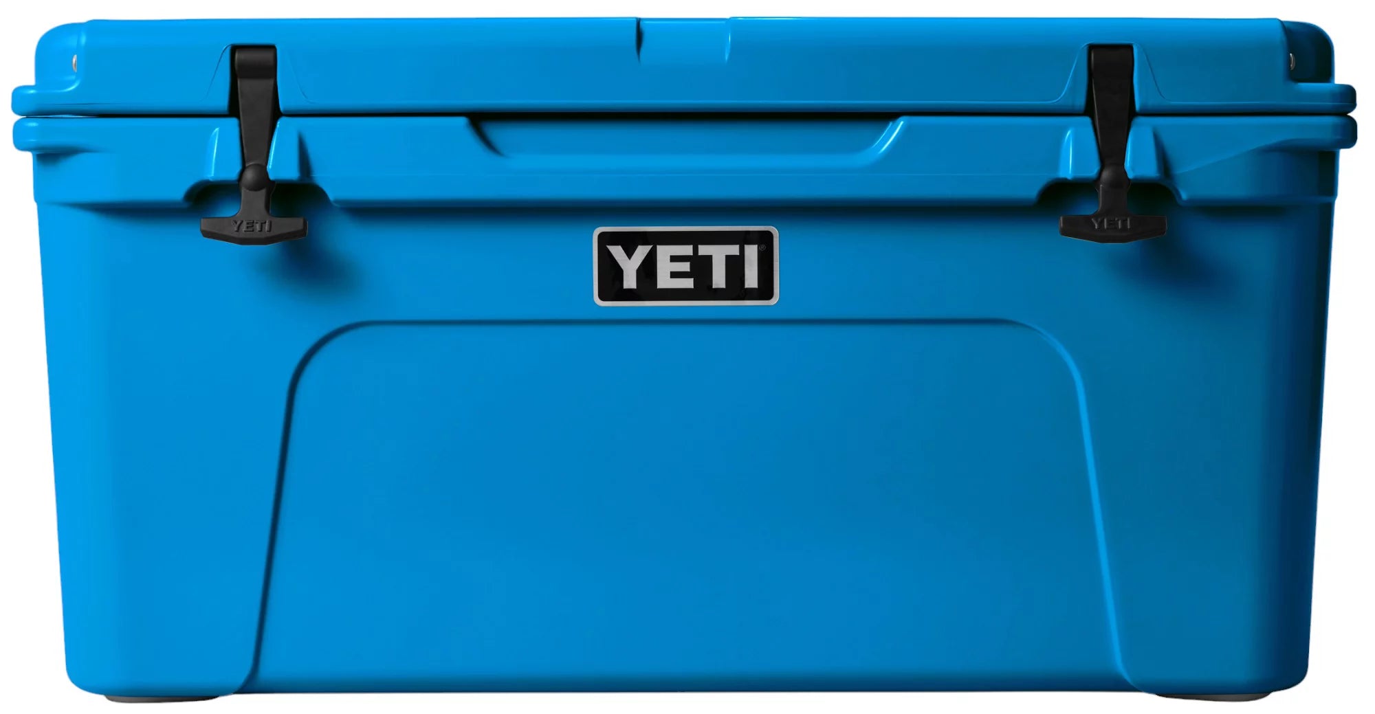 Yeti Tundra 65 Cooler - A large, rectangular cooler with a dark gray lid and matching body, featuring a handle on top and a logo in silver lettering.